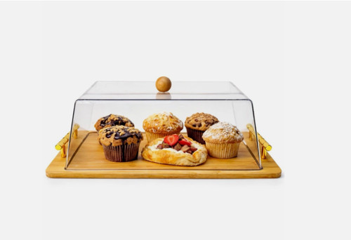 Bamboo serving tray with - tray,