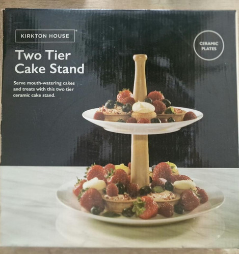 Tier ceramic cake stand - 2-tier,