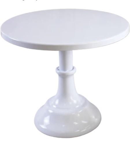 Metal cake stand round white - cake,