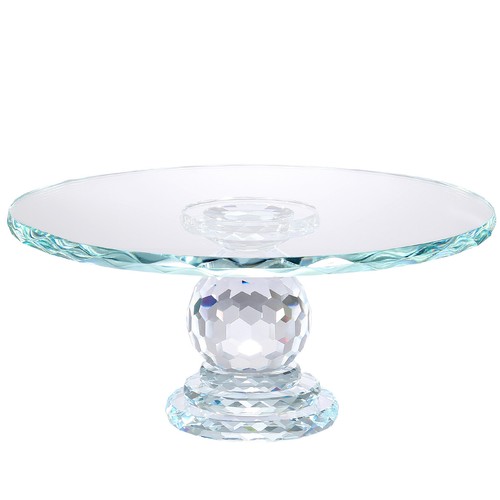 Glass cake stand - glass, large