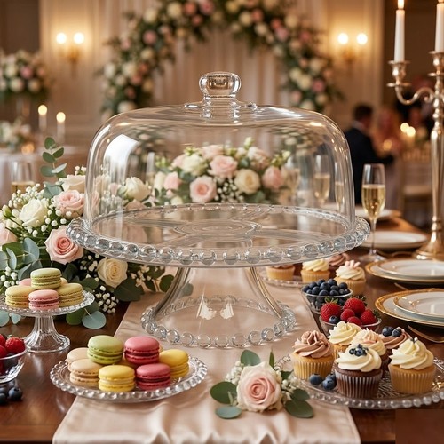 Pasabahce glass footed cake - pasabahce,