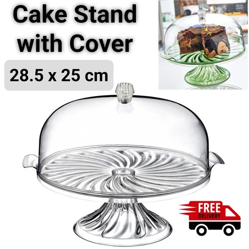 Crystal cake stand - cake, dome