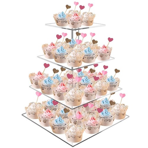 Acrylic cupcake stand tier - acrylic,