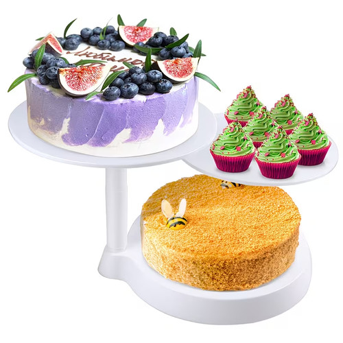 Tier white round - cake, rack
