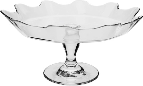Pasabahce glass footed cake - glass,